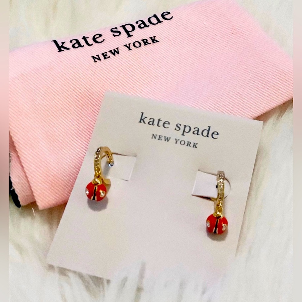 Kate Spade nature walk ladybug huggies